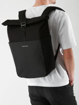 Rugzak 1 Compartiment Met 14" Laptopvak Lund Basic Kapten and son Zwart backpack LUNDBAS-vue-porte